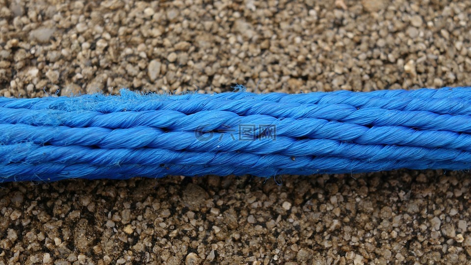 绳,塑料,蓝色