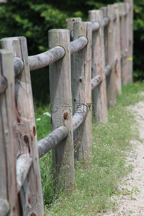 围栏,木,结构