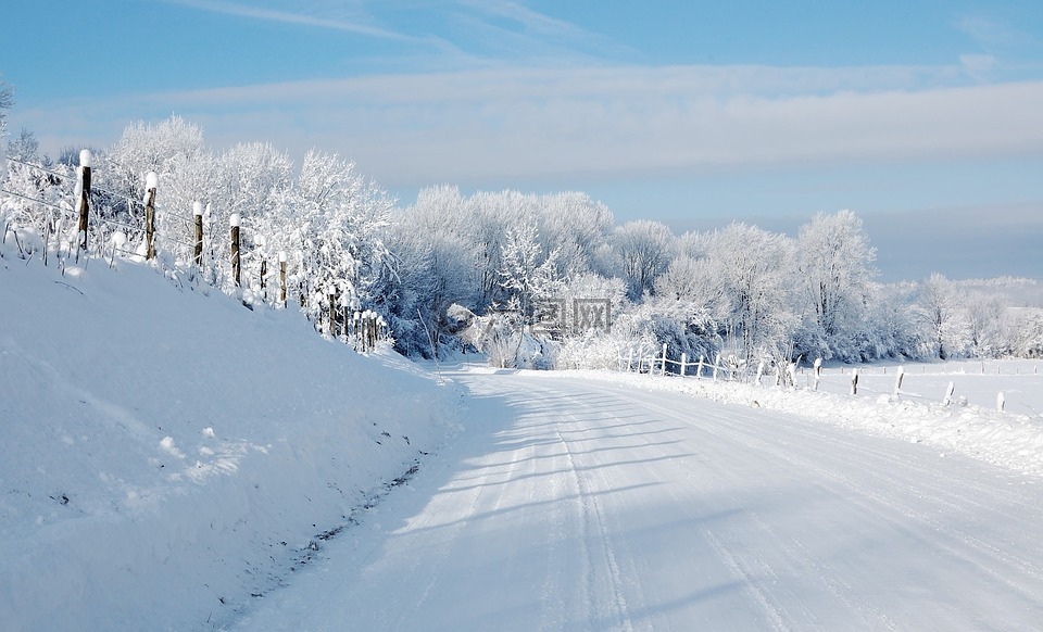雪,温特斯,景观