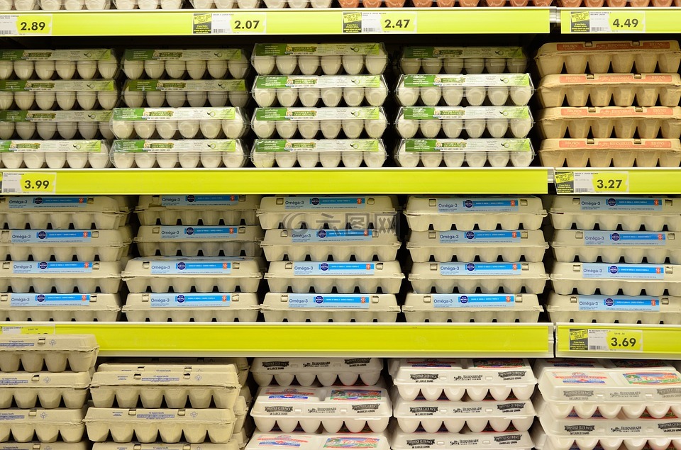 鸡蛋,超市,新鲜