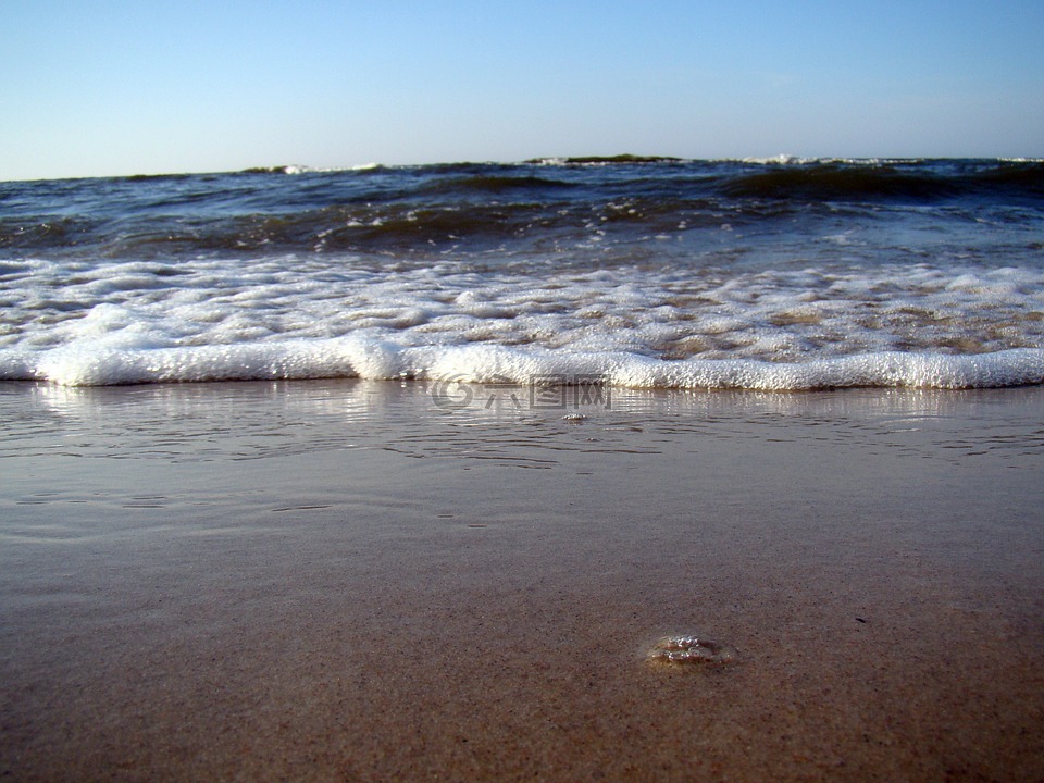 皮亚纳,海滩,海浪