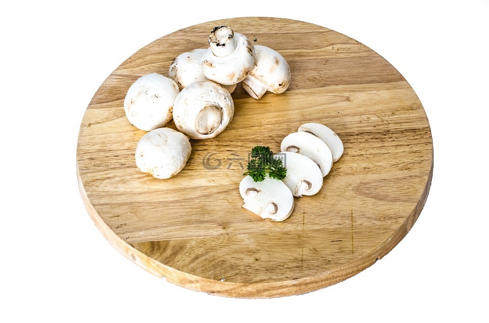 蘑菇,香草,白