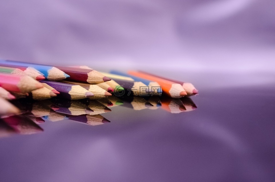 颜色,多彩,铅笔