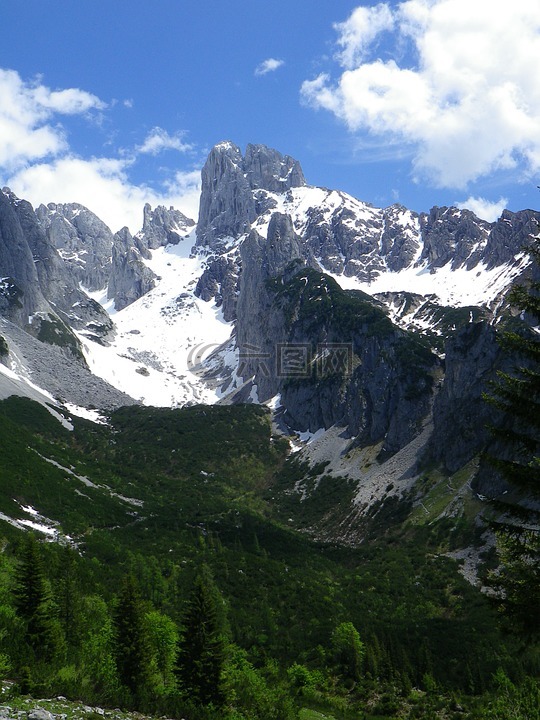 bischofsmütze,山,高山