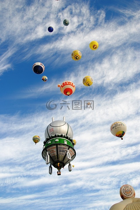 热气球,气球,天空