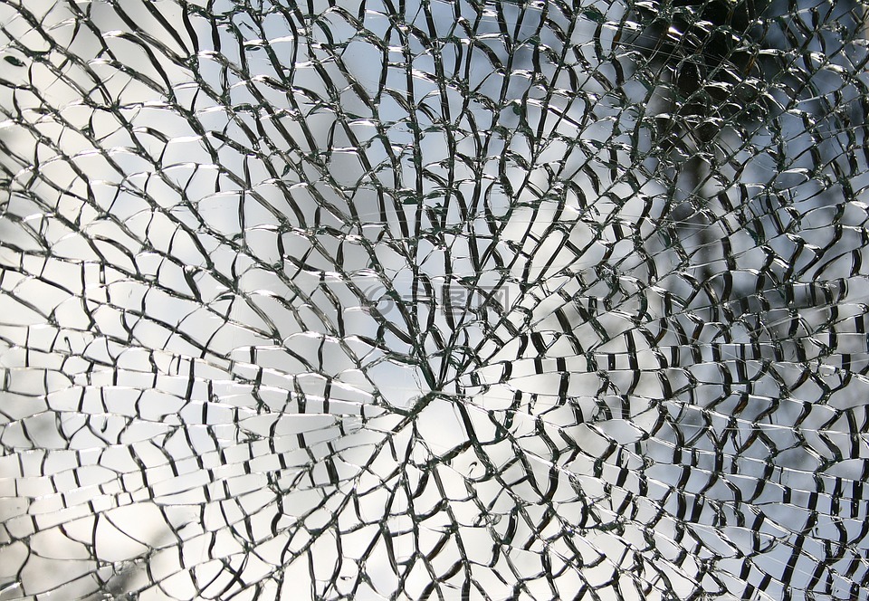 碎片,玻璃,破碎