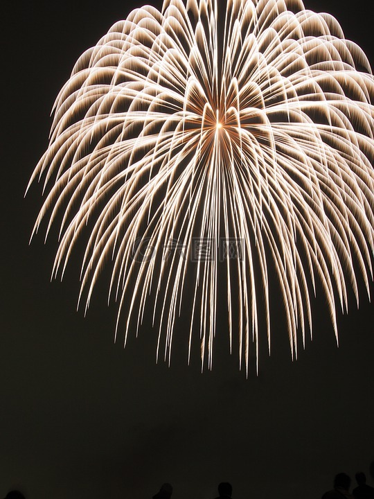 烟花,夜晚的天空,夏季