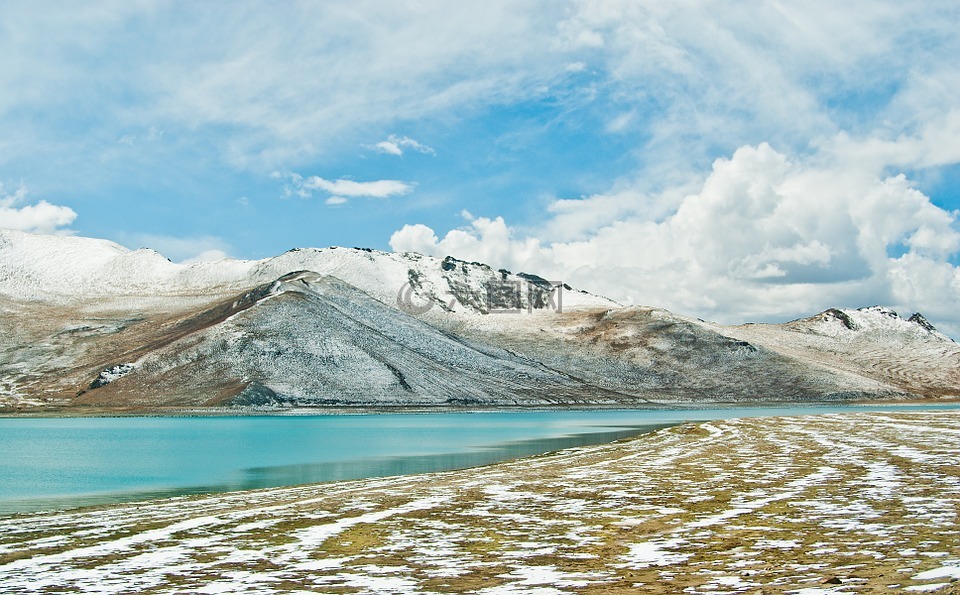 风景,山脉,雪山