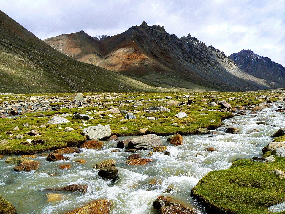 西藏,河,喜马拉雅山