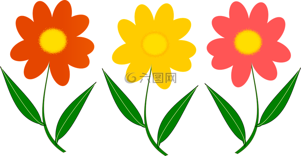 三花,植物,矢量图像