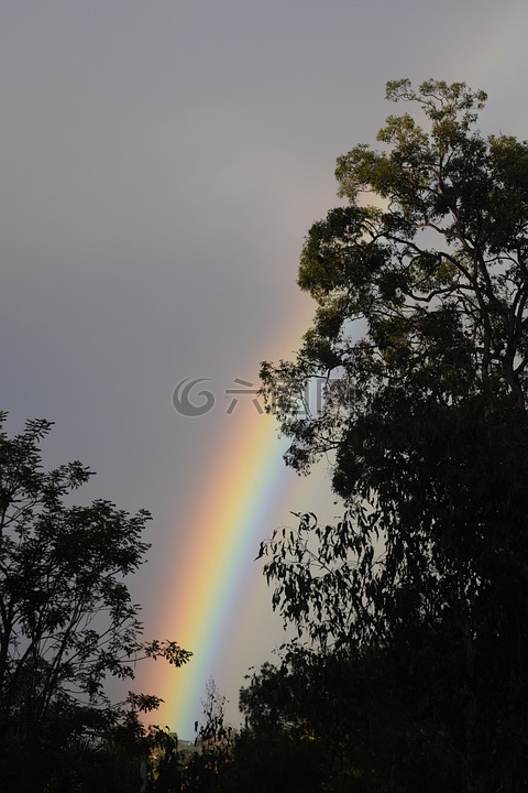 彩虹,希望,雨后