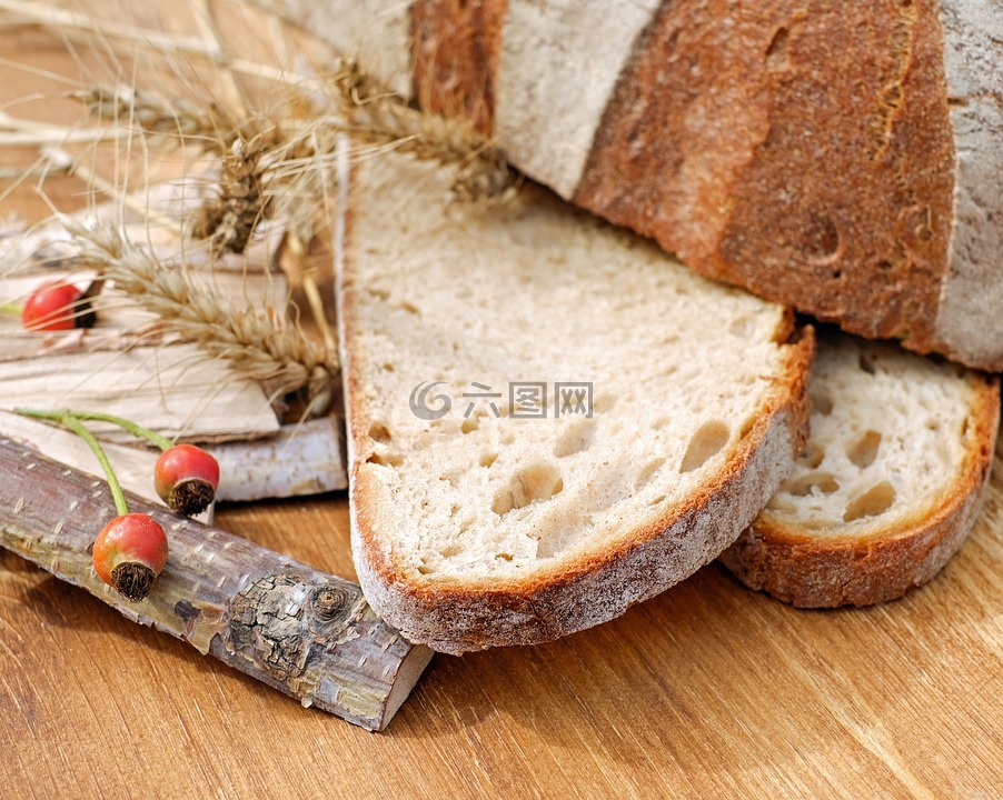 面包,木烤箱面包,面包壳