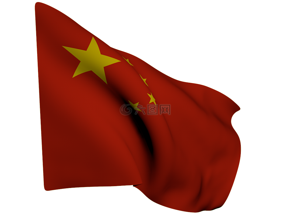 标志,中国,红色的