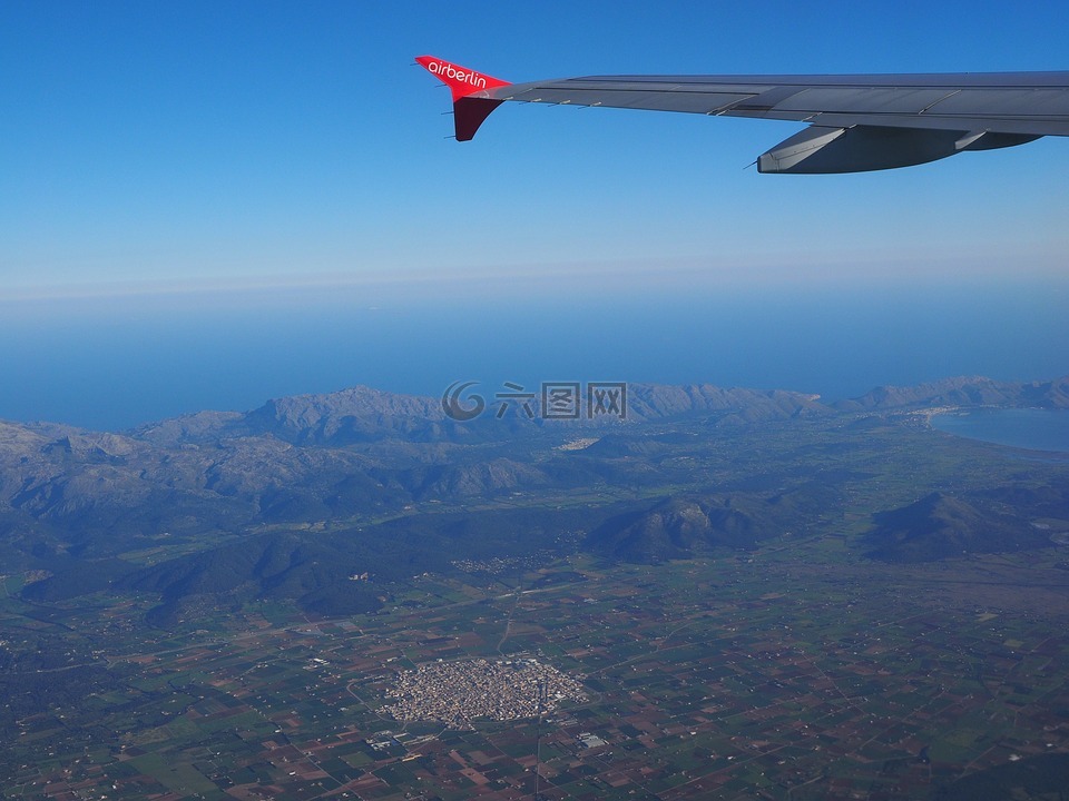马洛卡,鸟瞰图,空中拍摄的照片