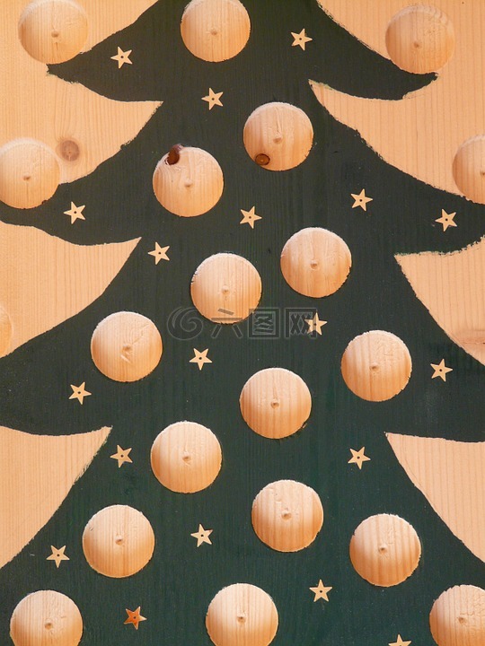 圣诞树,降临节日历,工艺品