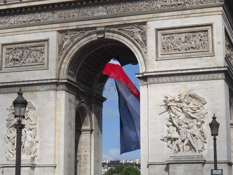 凯旋门,巴黎,法国
