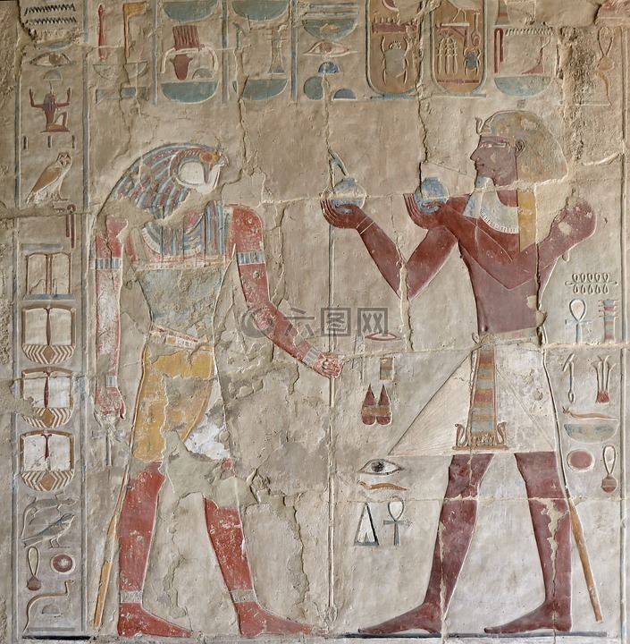 埃及,卢克索,祭庙的称谓的艺术