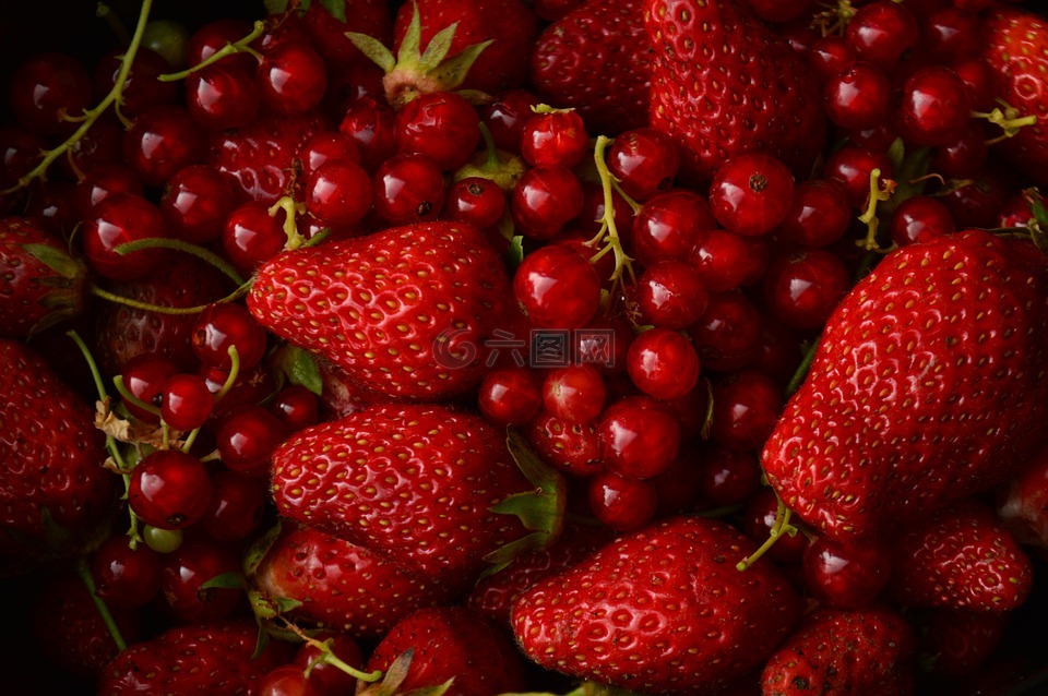 红莓果,草莓,红莓