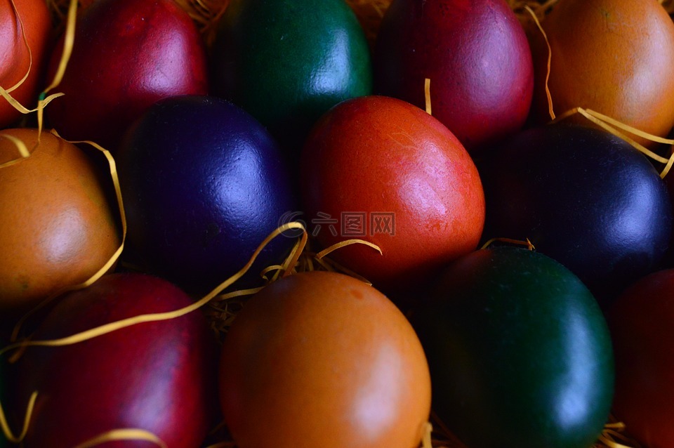 复活节,鸡蛋,装饰物