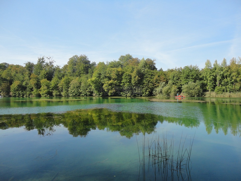 wöhr 湖,镜像,水