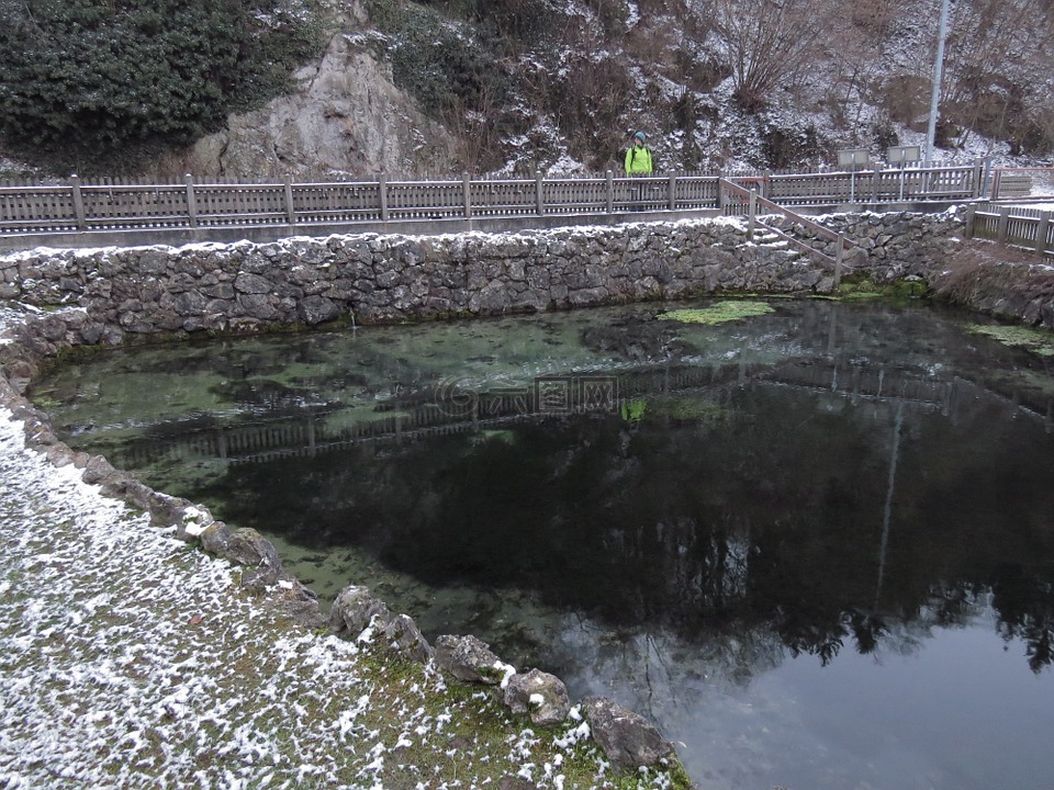 源,春天,岩溶泉