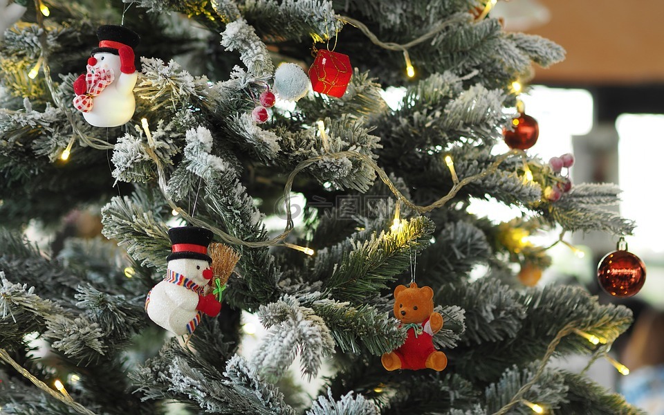 圣诞树,装饰圣诞树,节日