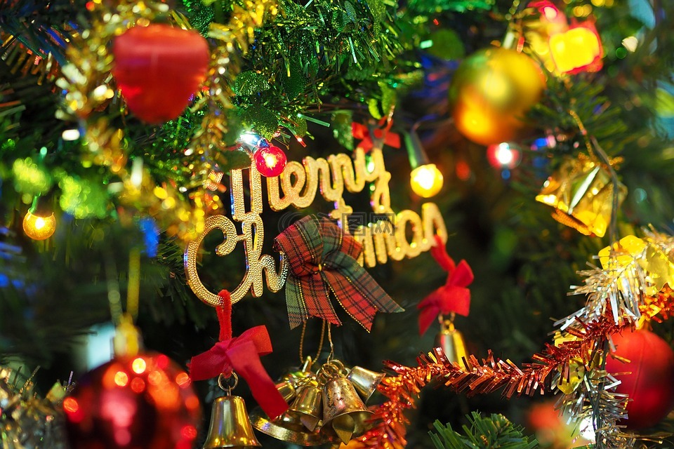 圣诞树,装饰圣诞树,节日