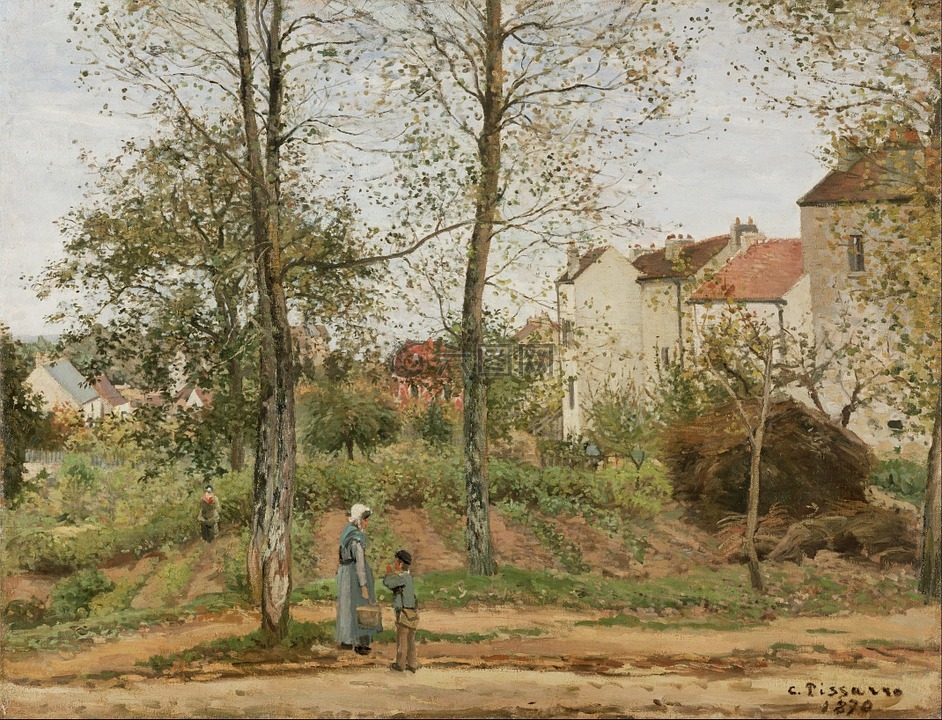 卡米耶 · pissaro,画,布面油画