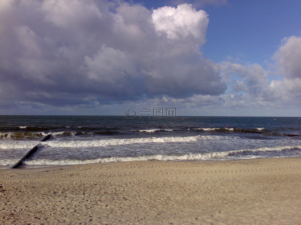 波罗的海,warnemünde,海滩