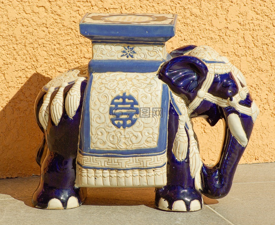 亚洲,大象,陶瓷