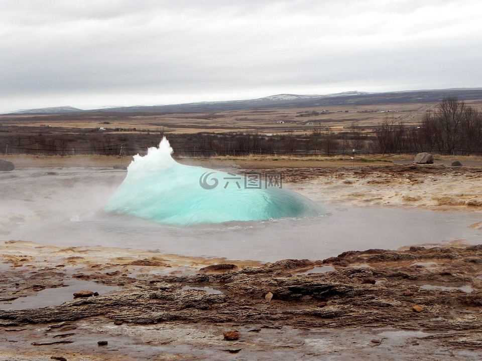 冰岛,喷泉,热的来源
