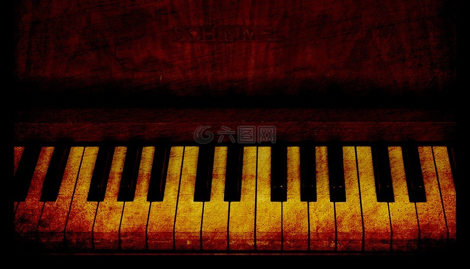 钢琴键,钢琴,键