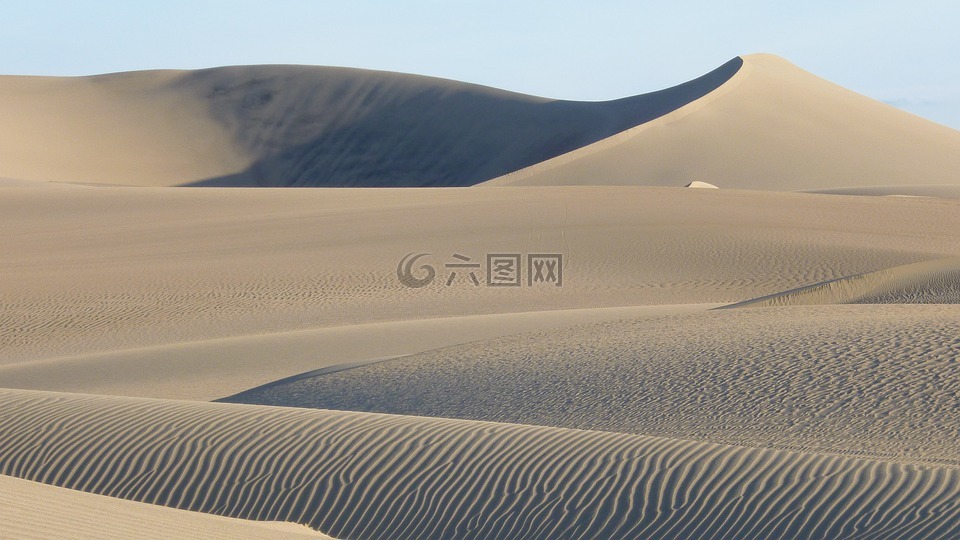 沙丘,沙漠景观,沙漠