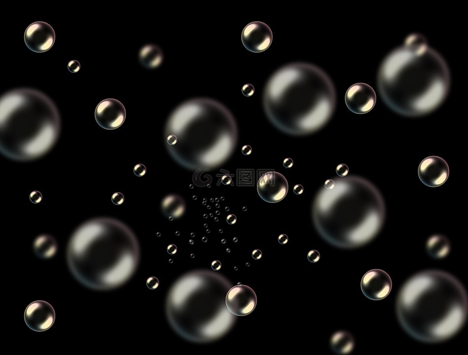 气泡,黑色,图层