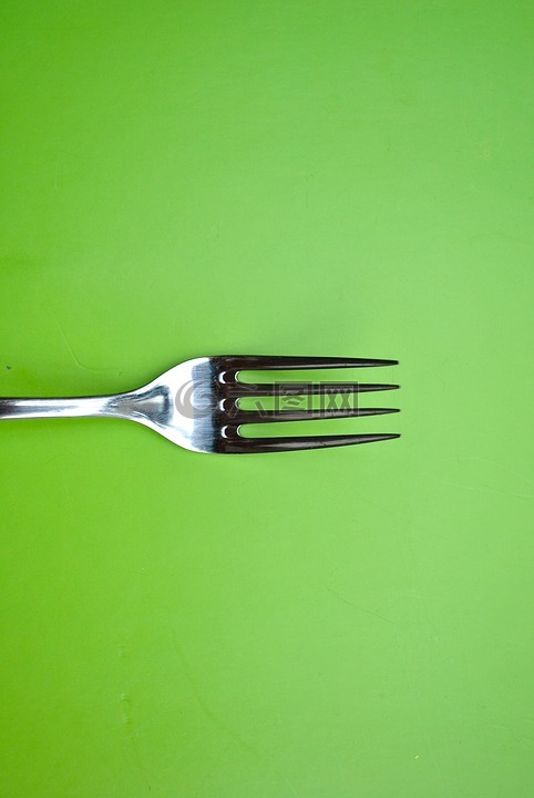 叉,绿屏,餐饮