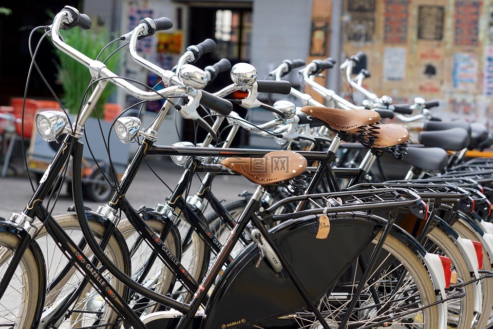 自行车,风格轮,城市