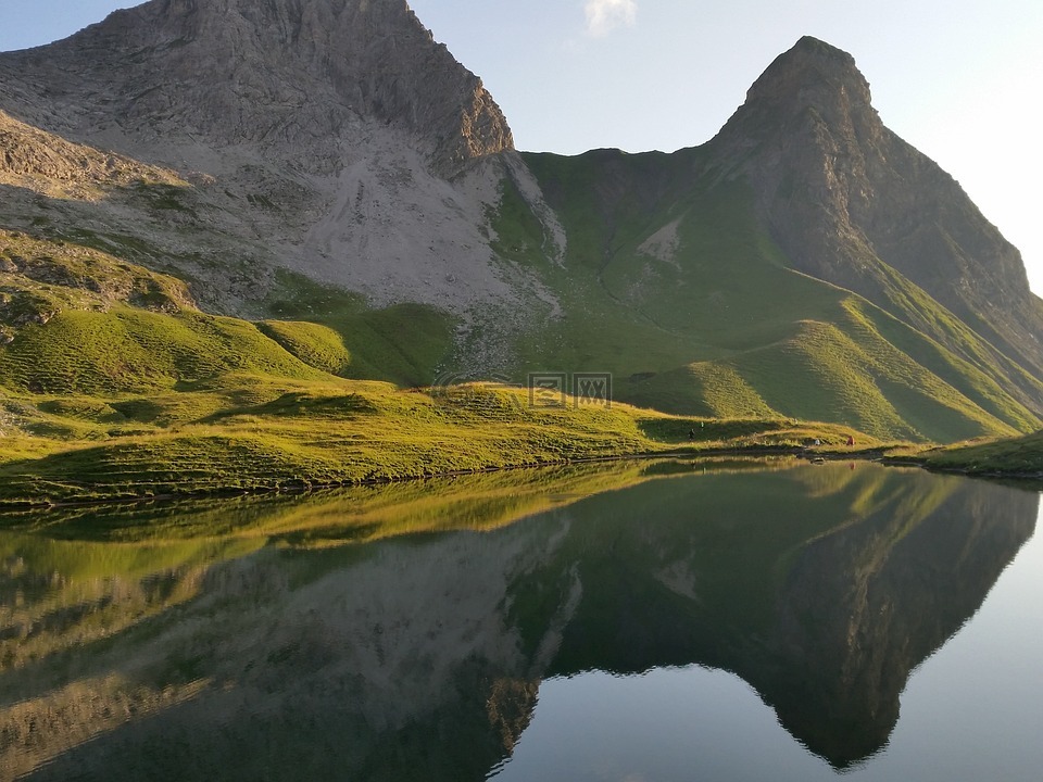 山下湖,阳光,风景