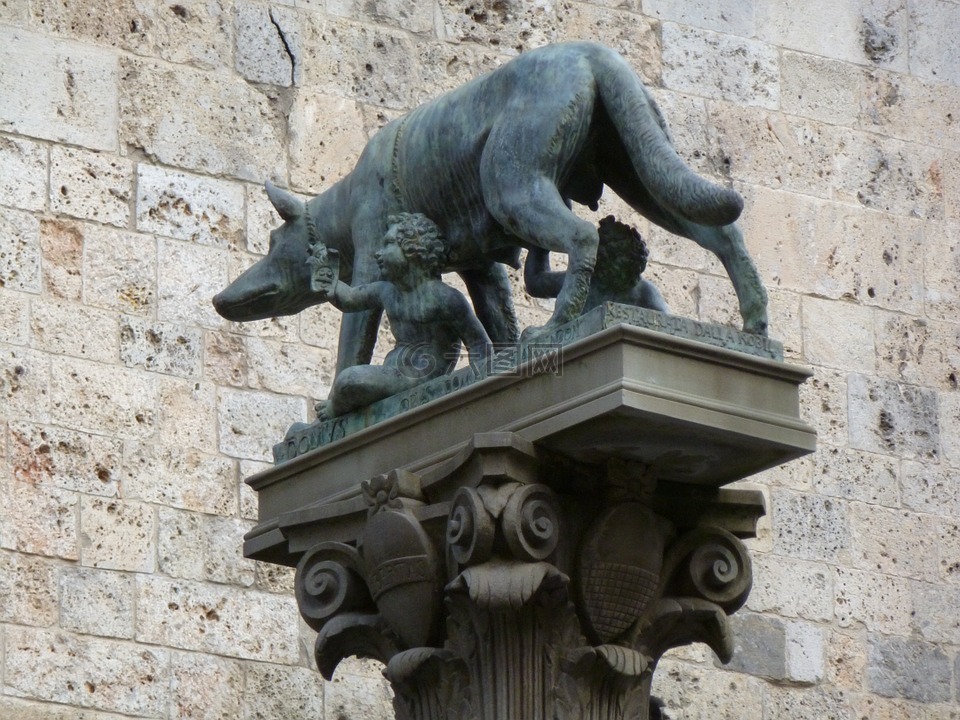 雕像,狼,罗穆卢斯