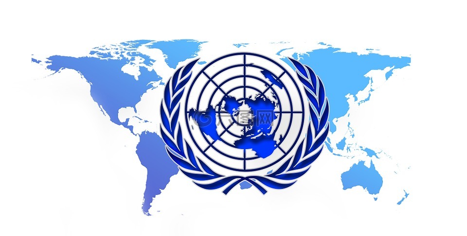 联合国,蓝色,标志