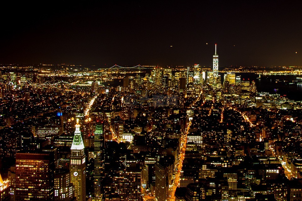 纽约,曼哈顿,夜