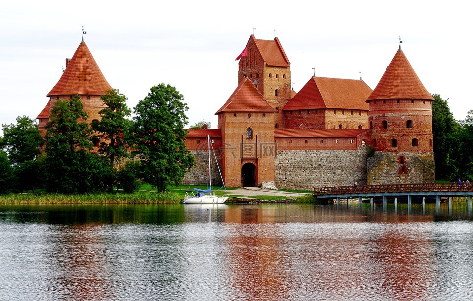 特拉城堡,wasserburg,中世纪后期