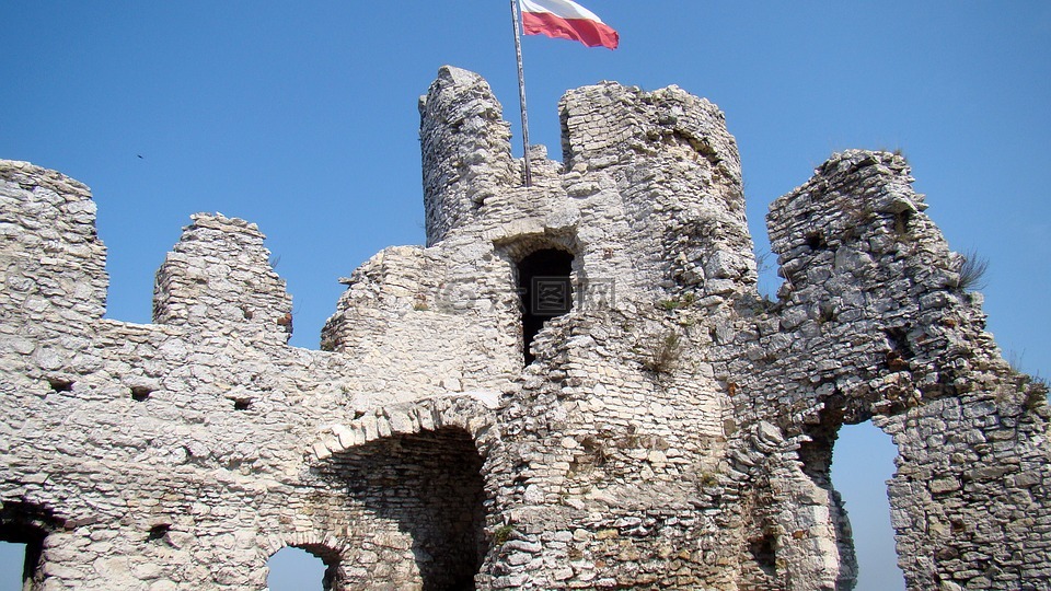 城堡,城堡遗址,ogrodzieniec