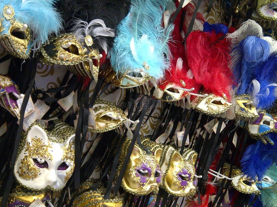 狂欢节,口罩,面具