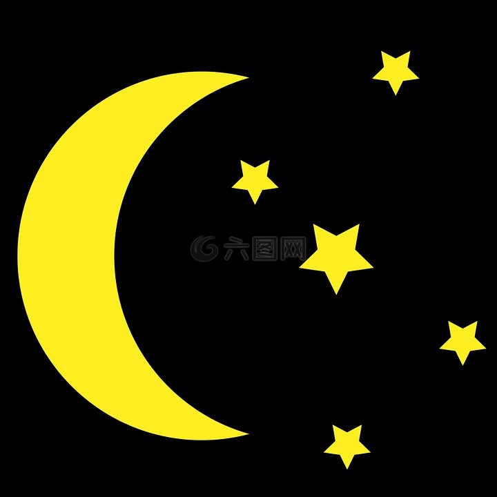 月亮,明星,星星高清图库素材免费下载(图片编号:6720281)
