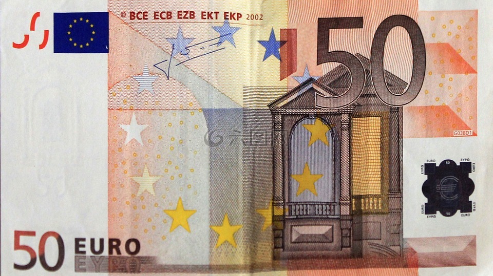 美元的钞票,欧元,钱