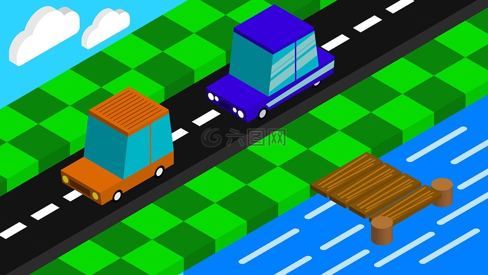 壁纸,几何,等距