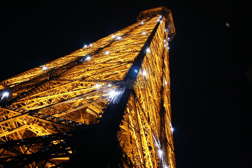 艾菲尔铁塔,巴黎,夜