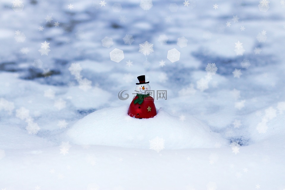 雪人,装饰,冬季