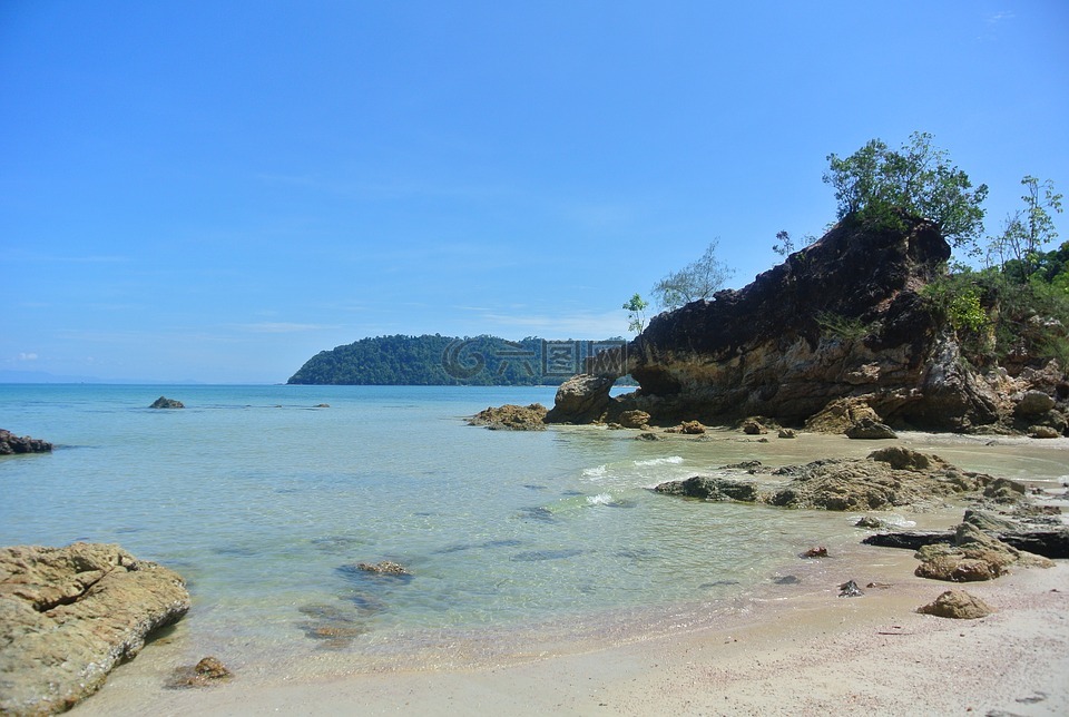 海滩,泰国,海