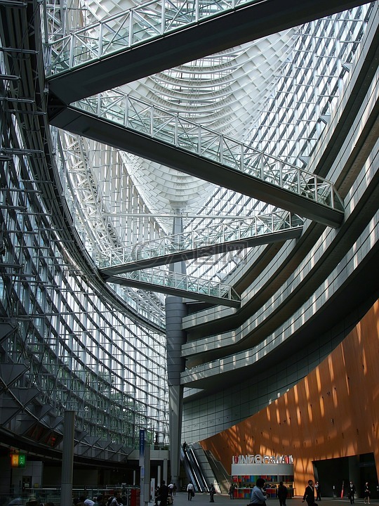 东京国际论坛,玻璃,建筑